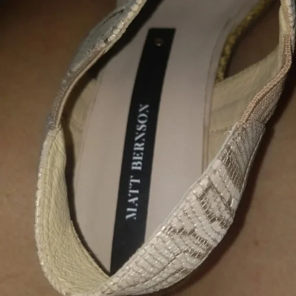 Matt Berson Golden snake wedges 10 NIB - Picture 8 of 10